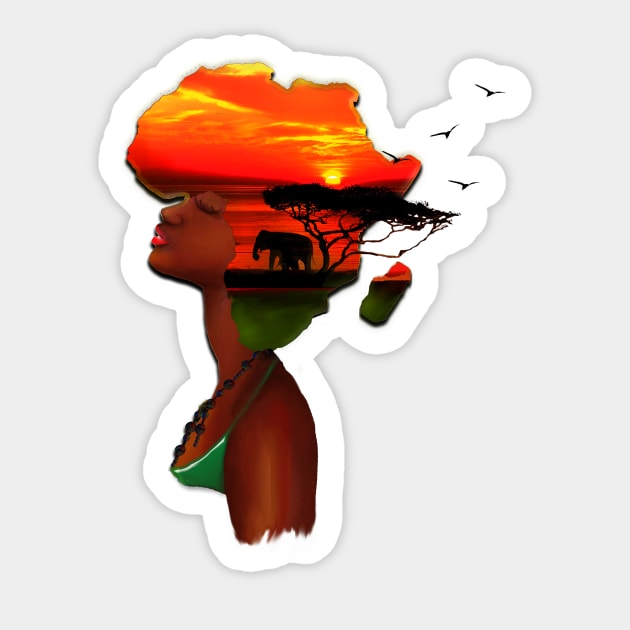 Rasta Chick Sticker by digitaldoodlers